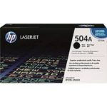 HP 504A, Black Original Toner Cartridge (CE250A)