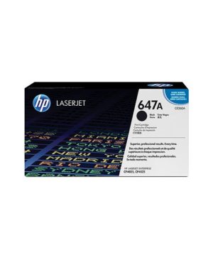 HP 647A Original Black Toner Cartridge, CE260A (8,500 Pages)