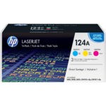 HP 124A, C/M/Y Original Toner Cartridges, 3PK (CE257A)