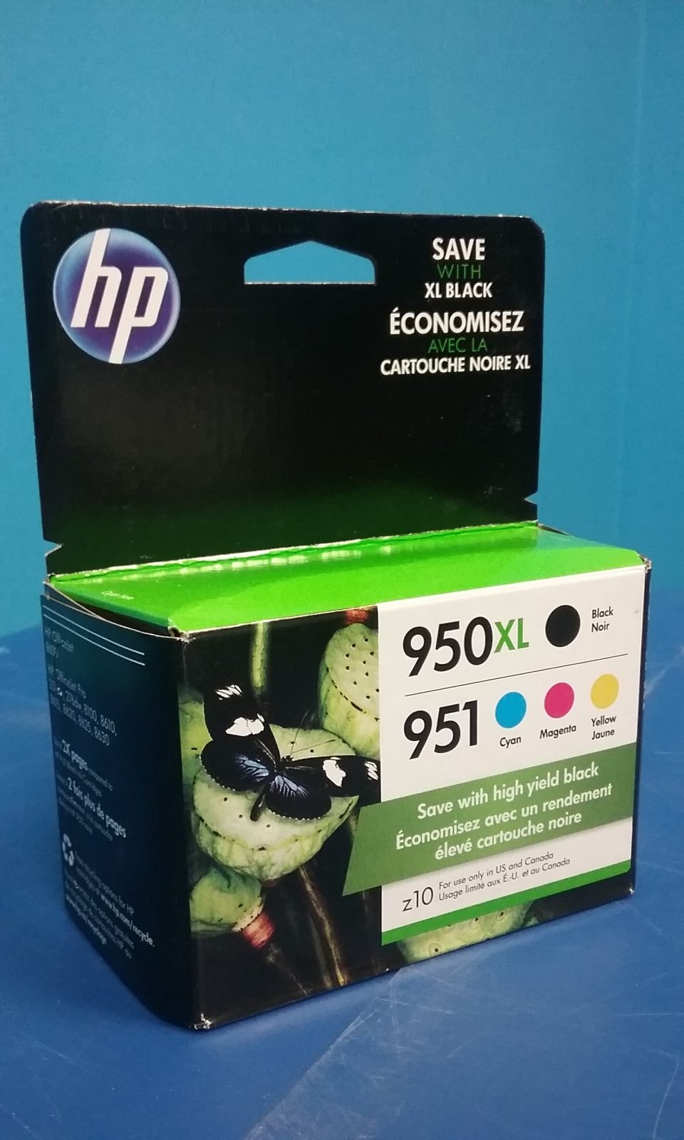 HP 950XL/951 High Yield Black, Standard TriColor Ink Cartridges, C2P01FN140, 4PK GCTECH LLC
