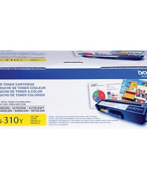 Original Brother TN-310Y Yellow Toner Cartridge, TN310Y