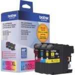 Genuine Brother Innobella LC103 High Yield C/Y/M Ink Cartridges, 3PACK