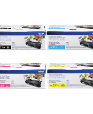 Genuine Brother TN-331 BK/C/Y/M Laser Toner Cartridges,4PK