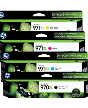 Genuine HP 970XL,971XL High Yield BK/C/Y/M Ink Cartridges,4-PK