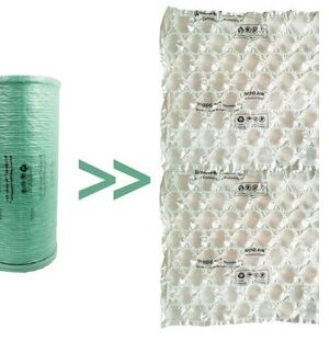 thumbnail image 2 of QRInnovations 984' X 16" Air Pillow Film Roll - Anti-Static Cushion Machine Packaging Padding 2 of 5