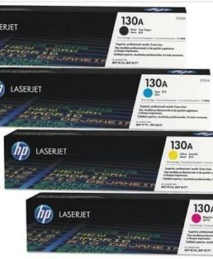 HP 130A BK/C/Y/M Laser Toner Cartridges, CF350A,CF351A,CF352A,CF353A , 4-PK