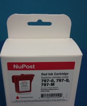 NuPost Pitney Bowes 797-0, 797-M, 797-Q Postage Meter Red Ink Cartridge , P797 U