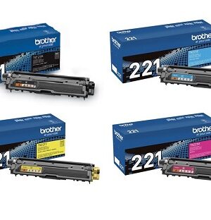 Brother TN-221 Black/Cyan/Yellow/Magenta,TN221BK,TN221C,TN221Y,TN221M ,4-PK