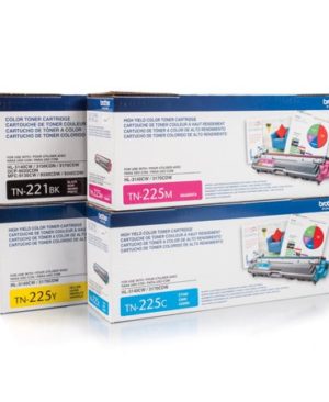 Original Brother TN-221 TN-225 BK/C/Y/M Toner Cartridgers,TN221BK,TN225C,TN225Y,TN225M,4-PK