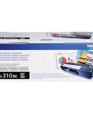 Brother TN-310BK Black Laser Toner Cartridge, TN310BK