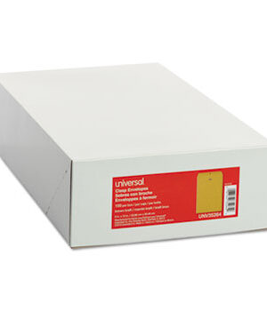 Universal® Kraft Clasp Envelope, Center Seam, 28lb, 9 x 12, Brown Kraft, 100/Box
