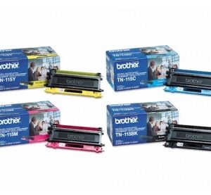 Brother TN-115BK,TN-115C,TN-115M,TN-115Y High Yield Toner Cartridges, 4-PK