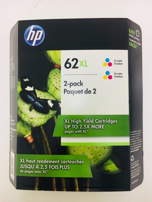 thumbnail image 2 of HP 62XL High Yield Ink Cartridges Combo Pack - Black & Tri-Color Original F6U02BN 2 of 6