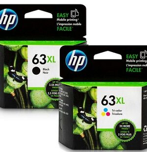 HP 63XL (F6U64AN, F6U63AN) High Yield Black and Tri-color Ink Cartridges - 2 Pack