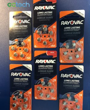 Rayovac Size 13 Hearing Aid Batteries, 6 Pack, 36 Batteries