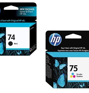 HP 74 and HP 75 Standard Yield Black /Color Ink Cartridges - 2PK -CB335WN, CB337WN