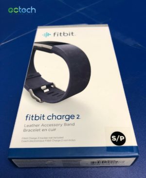 Fitbit Charge 2 Accessory Band, Leather, Indigo,FB160LBNVS Small