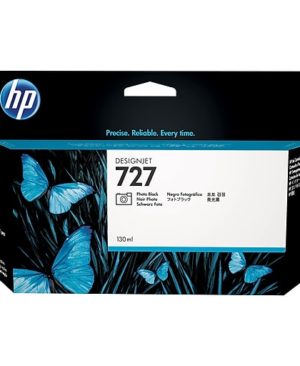 HP 727 Photo Black Ink Cartridge, Standard, B3P23A