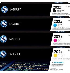 Original HP 202X Black Cyan Magenta Yellow Toner Cartridges,4PK,  CF500X CF501X CF502X CF503X