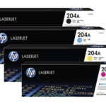 HP 204A BK/C/Y/M Laser Toner Cartridges, 4PK, CF510A, CF511A, CF512A, CF513A