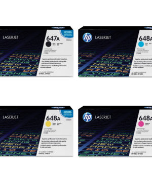 HP 647A/648A BK/C/Y/M Laser Toner Cartridges, 4PK, CE260A CE261A CE262A CE263A