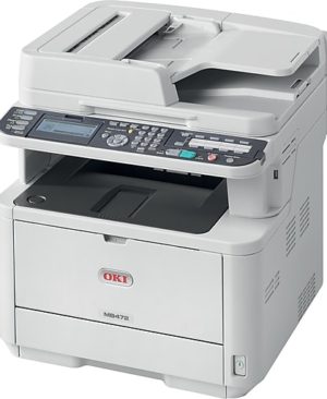 OKI MB472W USB, Wireless, Network Ready Black & White Laser All-In-One Printer, 62444801