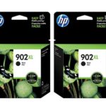 HP 902XL High-Yield Black Ink Cartridge,T6M14AN,  2- Pack