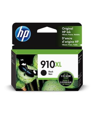 HP 910XL High Yield Black Ink Cartridge, 3YL65AN
