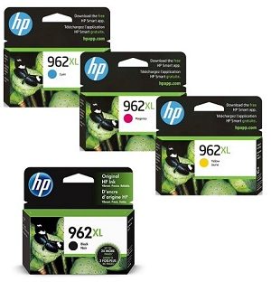 HP 962XL High Yield Black Cyan Yellow Magenta Ink Cartridges, 4PK