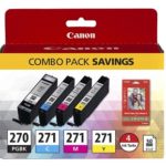 Canon PGI 270/CLI-271 Combo Color Combination Ink Cartridge, Standard, 4/Pack, 0373C005
