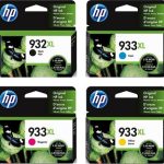HP 932XL/ 933XL High Yield Black/Cyan/Yellow/Magenta Ink Cartridges, 4/Pack