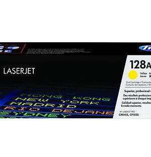 HP 128A Yellow Toner Cartridge, CE322A