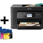 Epson WorkForce Pro WF-3720 All-in-One Printer With Extra Epson 702XL High-Yield Black, Cyan, Magenta, Yellow Ink cartridges Pack