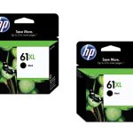 HP 61XL High Yield Black Ink Cartridges, 2PK
