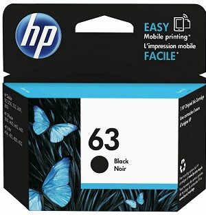 HP 63 Black Ink Cartridge, F6U62AN