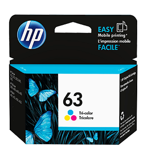 HP 63 (F6U61AN) Standard Color Ink Cartridge  - 165 Pages