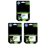 HP 564XL High Yield Cyan Yellow Magenta Ink Cartridges, 3 Pack
