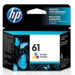HP 61 Standard Yield Tri-Color Ink Cartridge, CH562WN