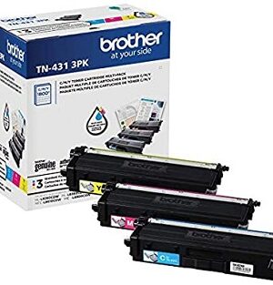 Brother TN-431 Cyan, Magenta, Yellow Standard Yield Toner Cartridges, 3PK, TN4313PK