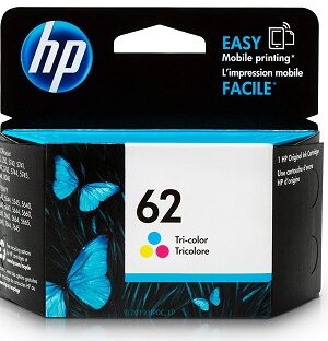 HP 62 Tri-color Original Ink Cartridge, C2P06AN