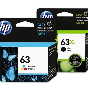 HP 63XL/63 High Yield Black and Standard Tricolor Ink Cartridge Bundle, F6U64AN, F6U61AN