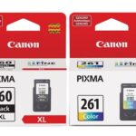 Canon PG-260 XL High Yield Black Ink Cartridge (3706C001) + CL-261 Standard Color Ink Cartridge (3725C001)