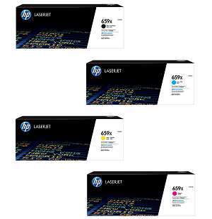 Original HP 659X High-Yield Black Cyan Yellow Magenta Toner Cartridges, W2010X W2011X W2012X W2013X