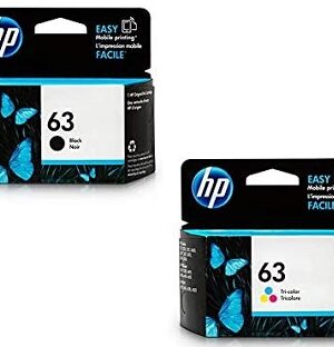 HP 63 (F6U62AN, F6U61AN) Standard Yield Black and Tri-Color Ink Cartridges, 2/Pack