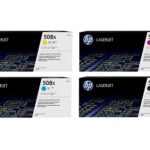 HP 508X Black/Cyan/Magenta/Yellow High Yield Toner Cartridge,CF360X, XF361X,CF362X,CF363X, 4/Pack