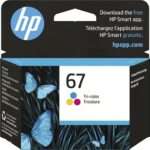 HP 67 Tri-color Original Ink Cartridge, 3YM55AN