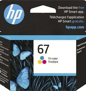 HP 67 Tri-color Original Ink Cartridge, 3YM55AN