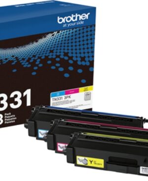 Brother TN-331 3PK  Cyan Magenta Yellow Toner Cartridges, TN3313PK