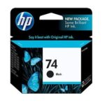 HP 74 Standard Yield Black Ink Cartridge - Single Pack - 200 Pages, CB335WN