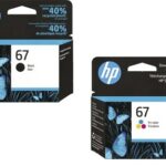 HP 67 Standard Yield Black and Color Ink Cartridges,3YM56AN, 3YM55AN
